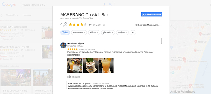 Els comentaris positius a Google Maps generen confiança